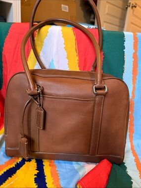 Coach Vintage Hampton satchel Cognac Leather GUC